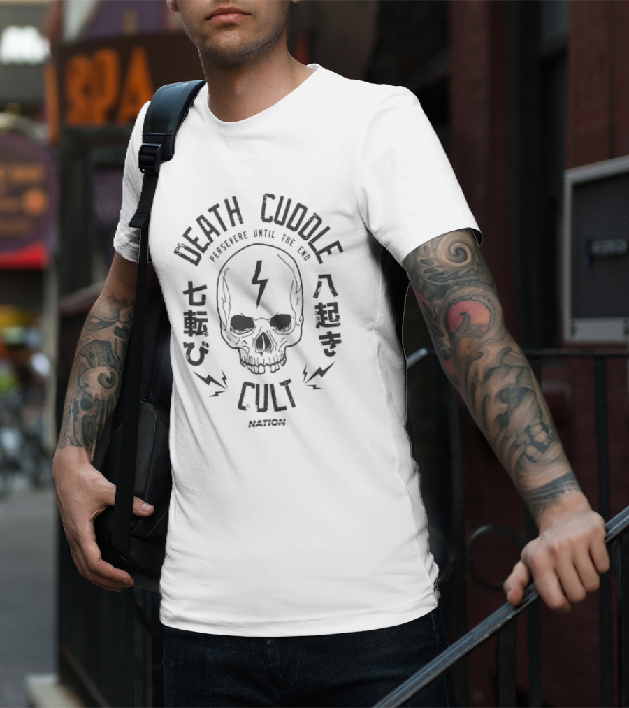 Death Cuddle Cult Nation Athletic Persevere Until The End T-Shirt