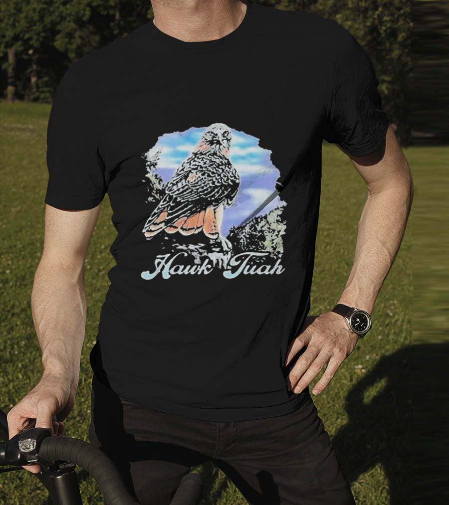Hawk Tuah Scenic 70s Vintage Style Bird T-Shirt