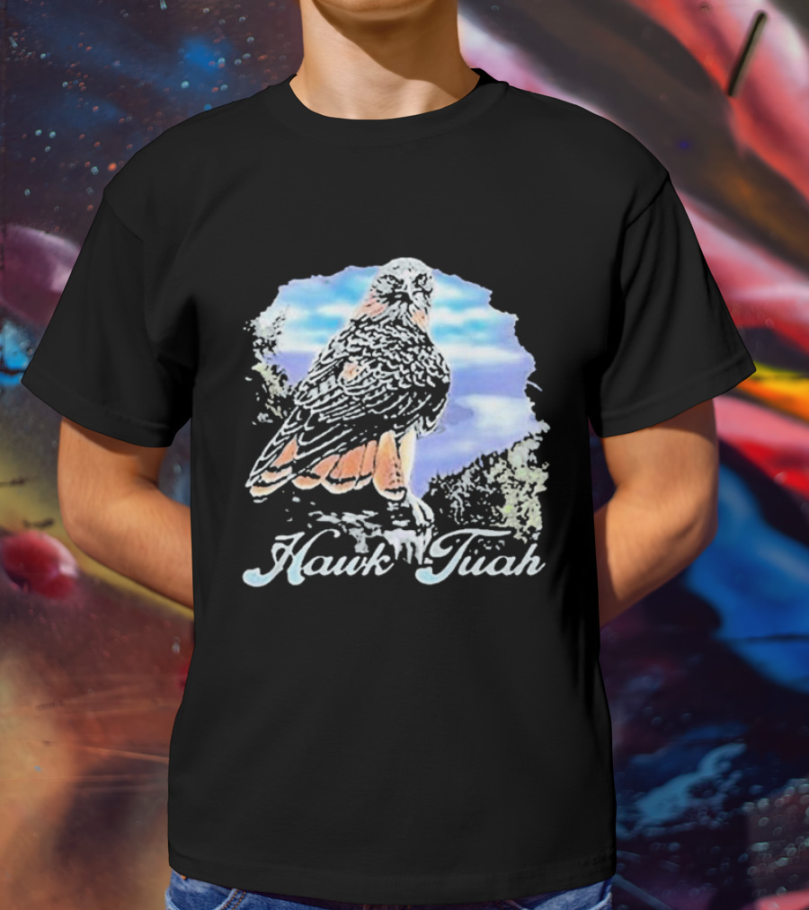 Hawk Tuah Scenic 70s Vintage Style Bird T-Shirt