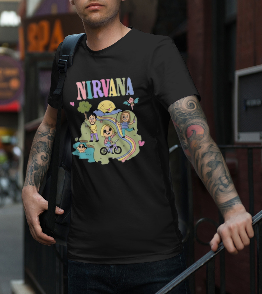 Nirvana Sean Solomon Cartoon Band T-Shirt