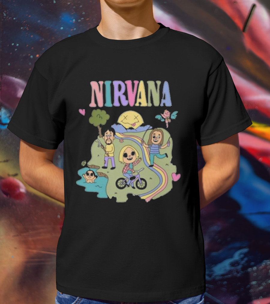 Nirvana Sean Solomon Cartoon Band T-Shirt