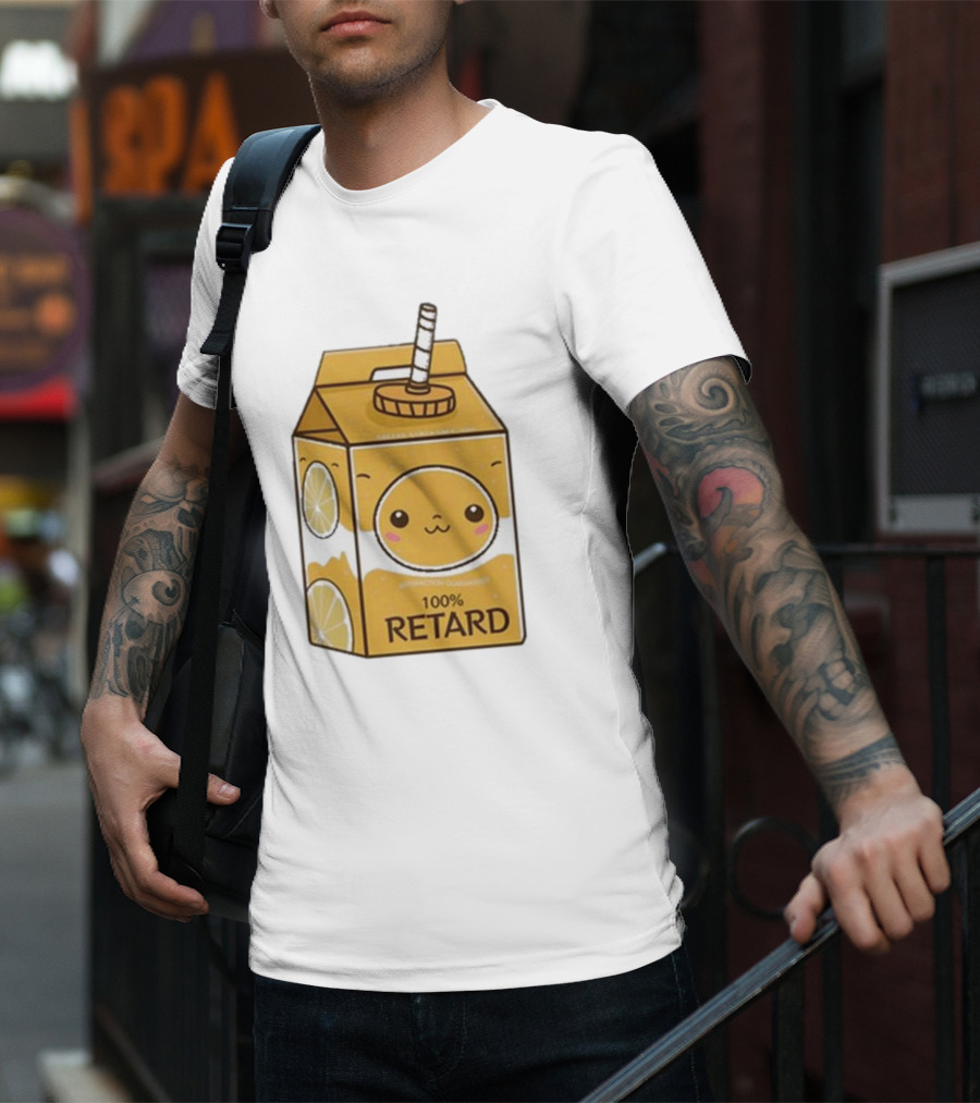 Satisfaction Guaranteed 100 Retard Lemon Juice Box Kawaii Face T-Shirt