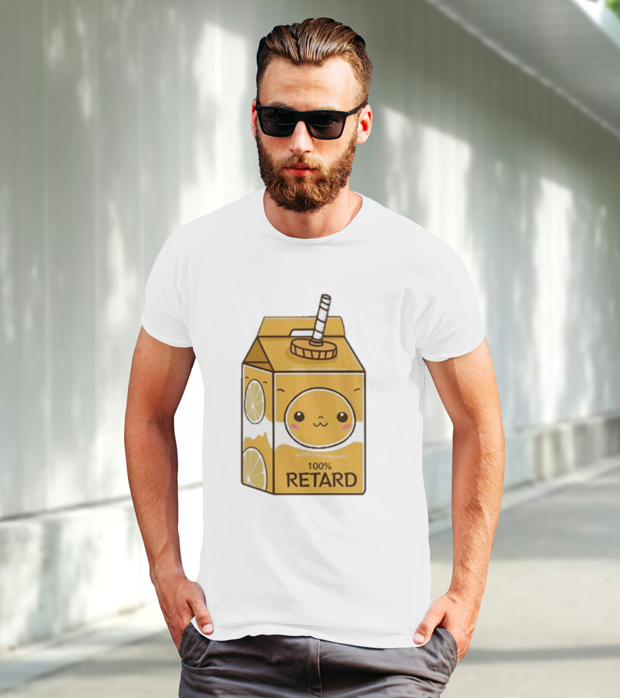Satisfaction Guaranteed 100 Retard Lemon Juice Box Kawaii Face T-Shirt