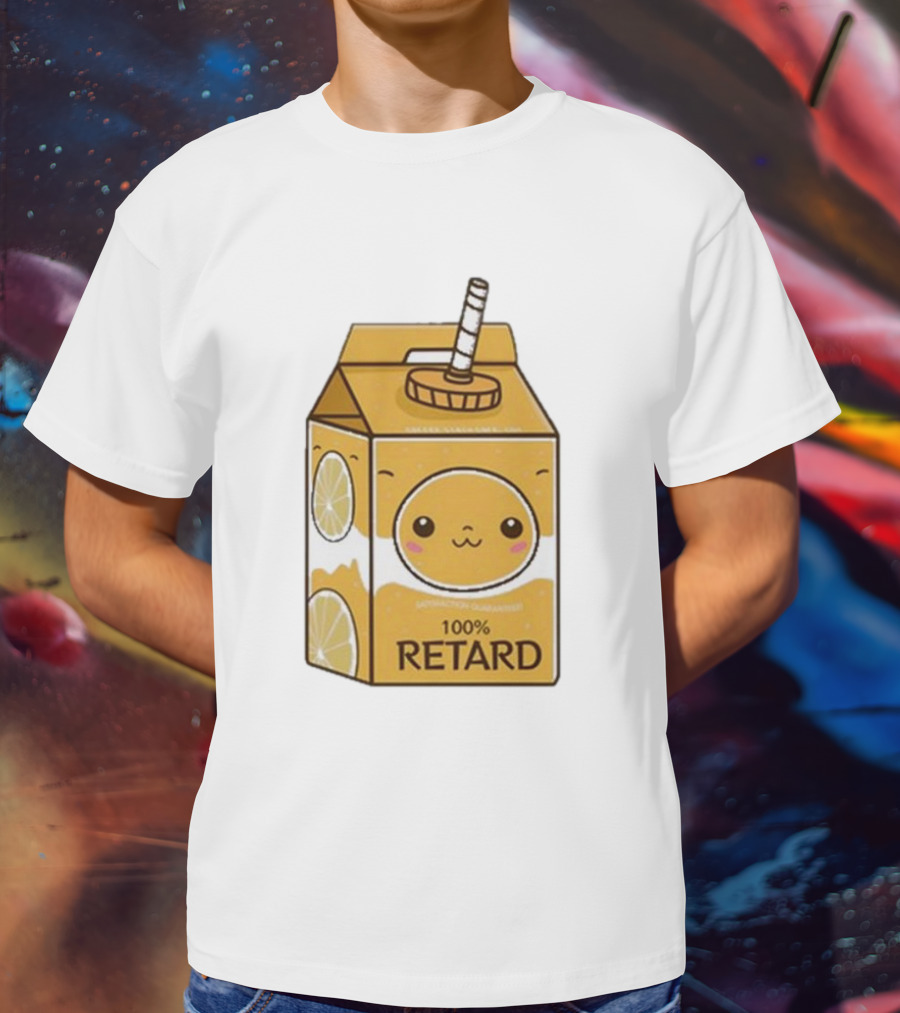Satisfaction Guaranteed 100 Retard Lemon Juice Box Kawaii Face T-Shirt