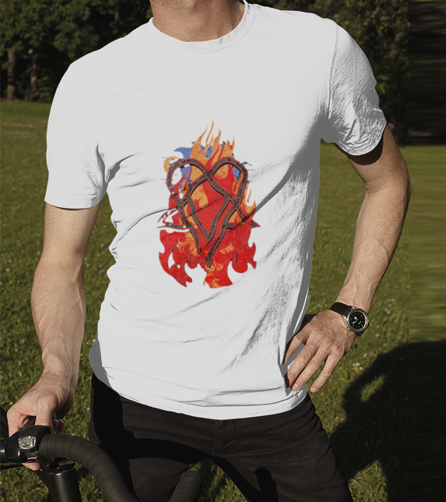 Ville Valo Heartagram Flames Touched By Fire T-Shirt