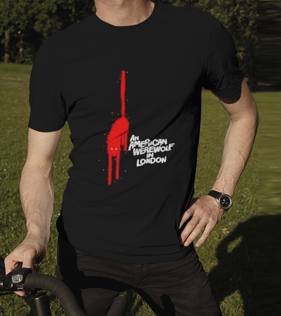 An American Werewolf In London Retro Horror Movie Red Cat T-Shirt