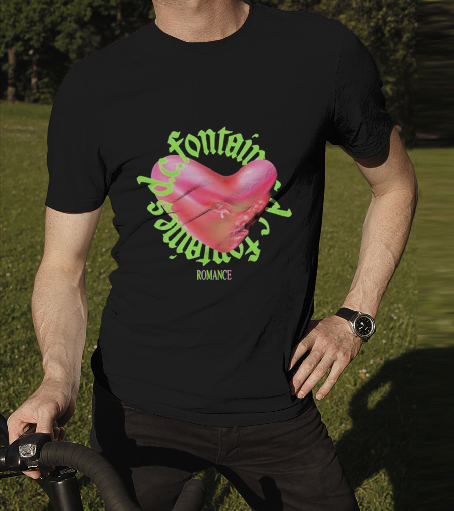 Fred Again X Fontaines DC Romance Heart Face T-Shirt