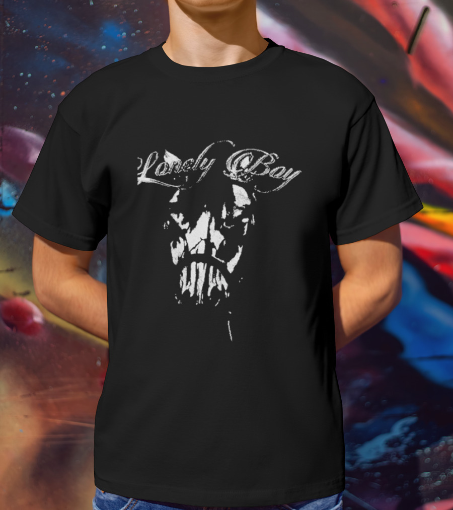 Lonely Boy Chrome Cowboy Motorcycle Rider T-Shirt