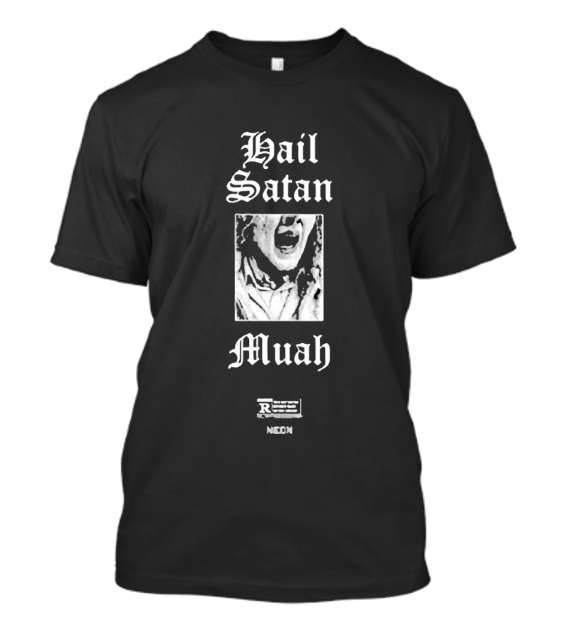 Hail Satan Muah Neon R Rating T-Shirt