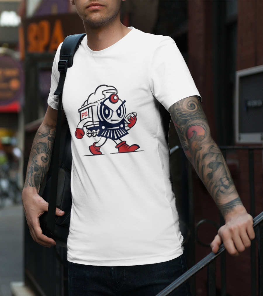 Josh Pate Mascot PS Train Football Character T-Shirt