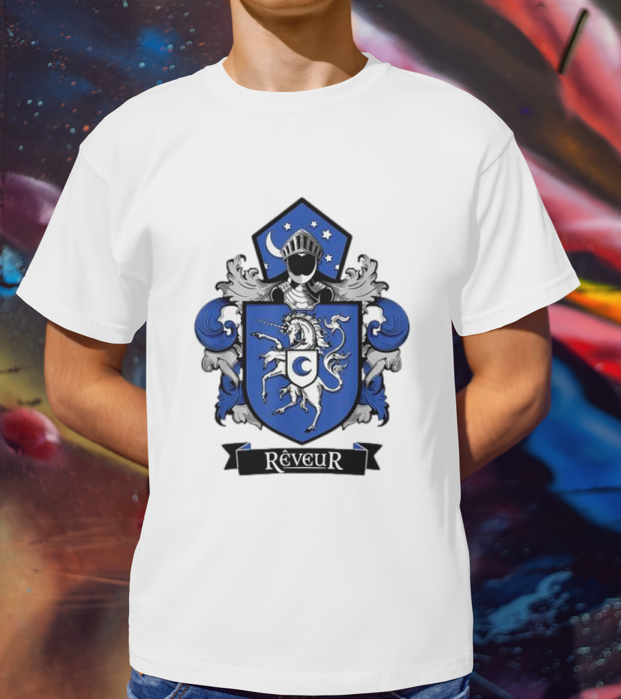Rêveur House Of Dreamers RCA Givers School Spirit Unicorn Coat Of Arms T-Shirt