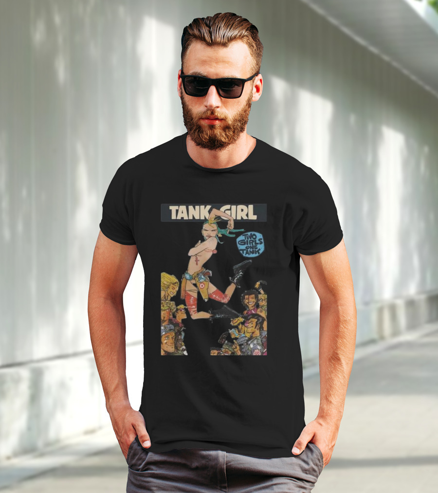 Tank Girl Two Girls One Tank Comic Art Adventure Iconic Characters T-Shirt