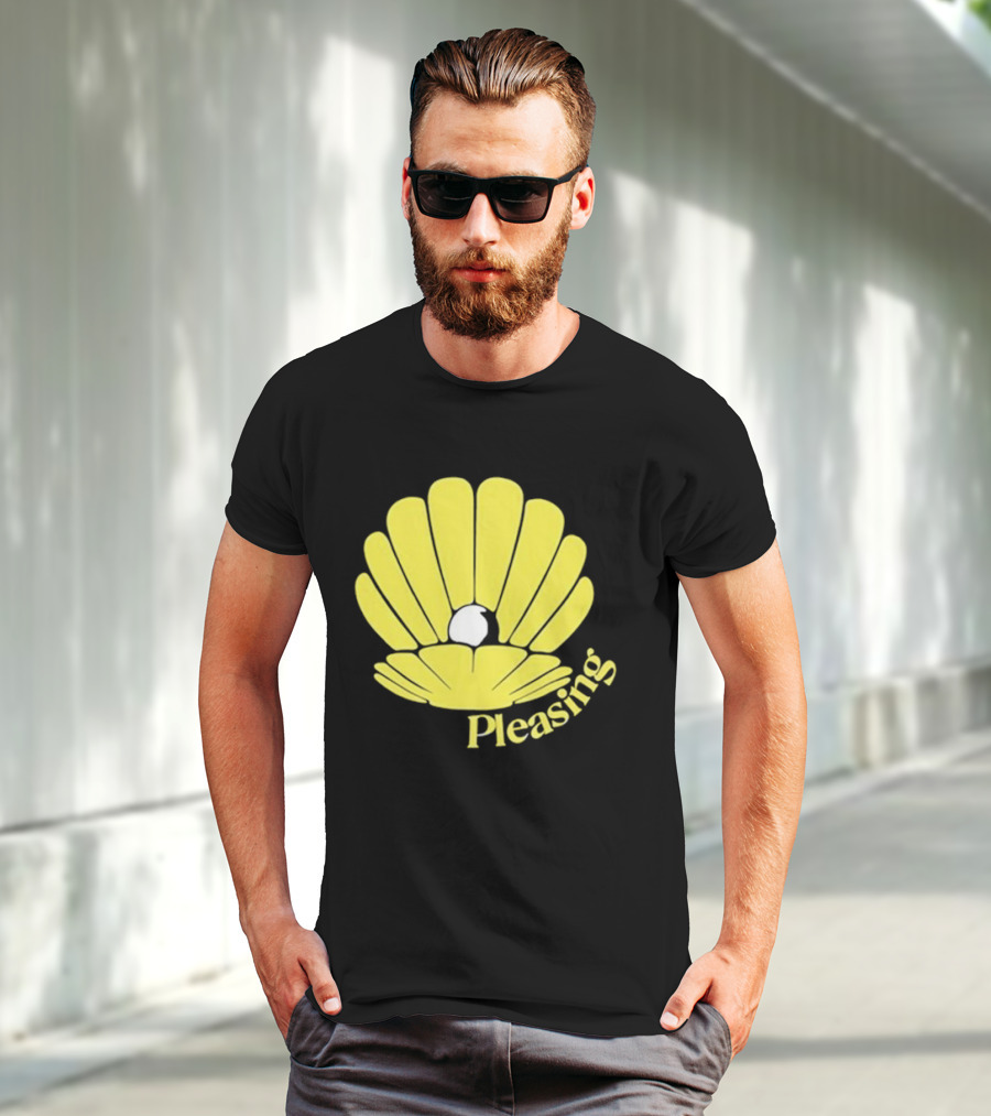 Pleasing Clam Yellow Shell With Pearl T-Shirt