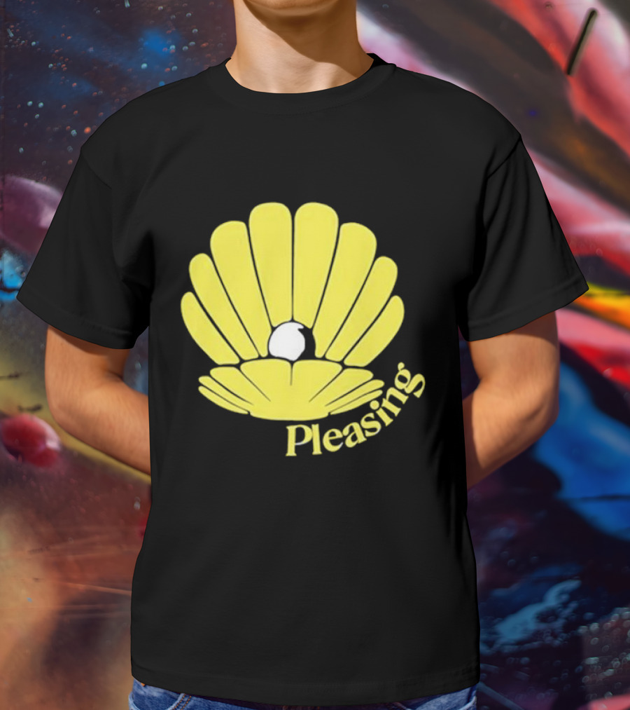 Pleasing Clam Yellow Shell With Pearl T-Shirt