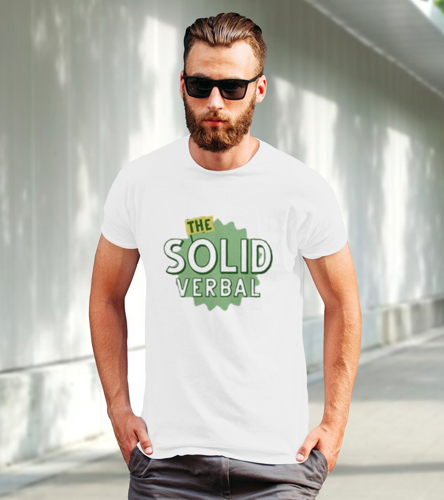 The Solid Verbal Podcast Iconic Green Burst T-Shirt