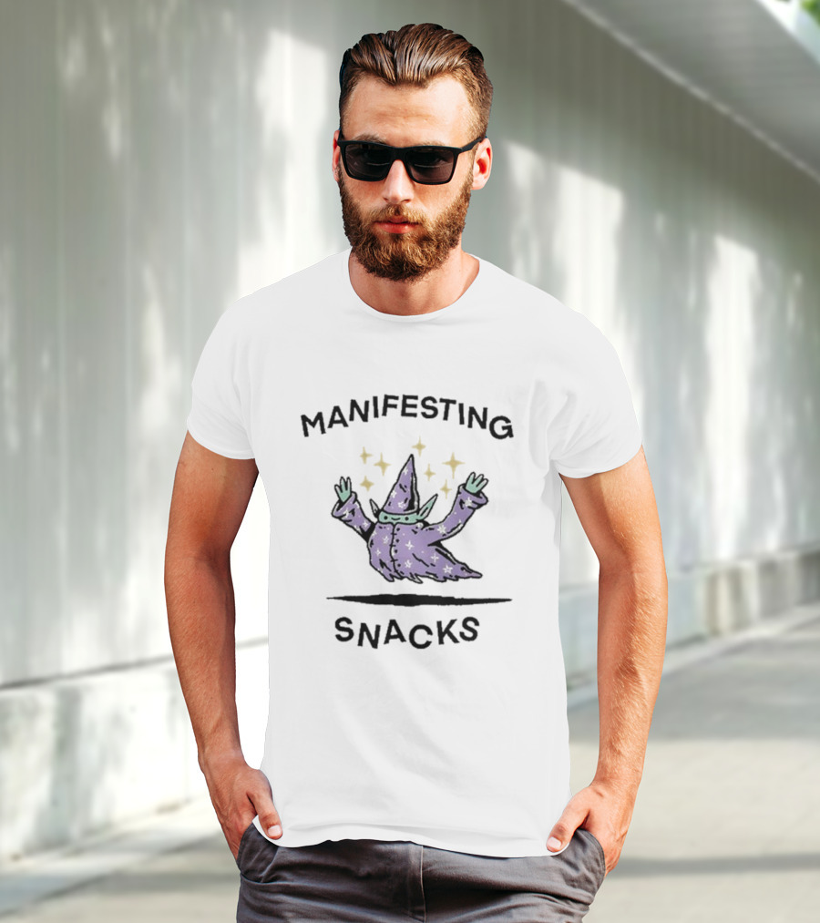 Wizard Of Barge Manifesting Snacks Stars Magic T-Shirt