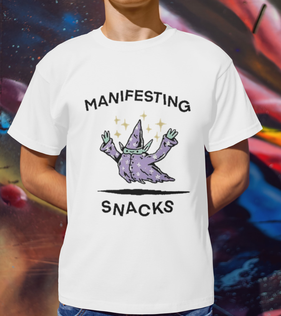 Wizard Of Barge Manifesting Snacks Stars Magic T-Shirt