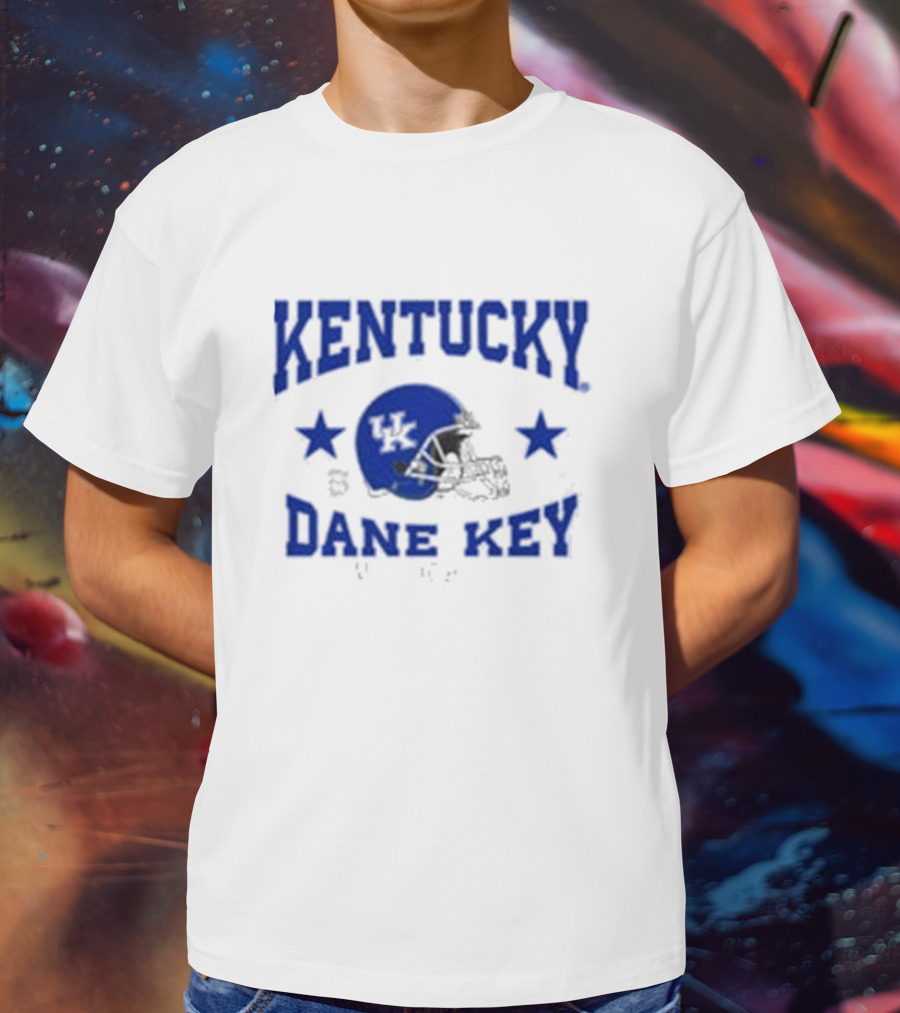 Kentucky Dane Key Football Helmet Stars T-Shirt