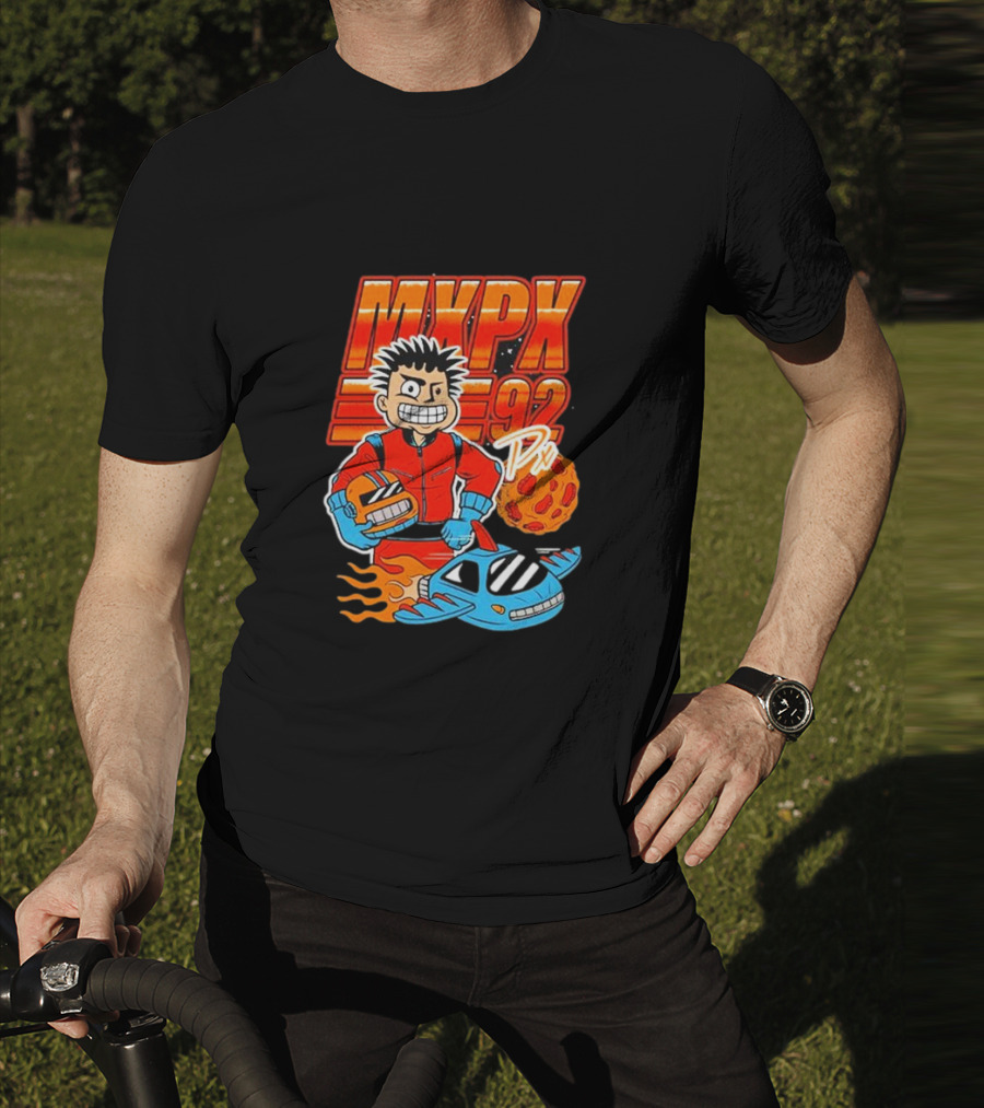 MXPX 92 PX Racing Cartoon Character With Space T-Shirt