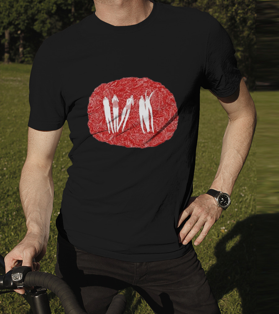 Burn Your Fire For No Witness Silhouettes On Red Texture T-Shirt