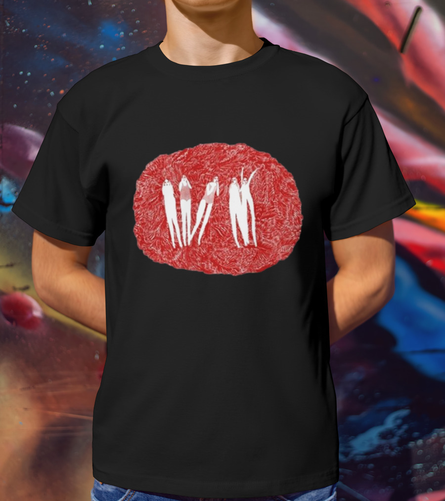 Burn Your Fire For No Witness Silhouettes On Red Texture T-Shirt