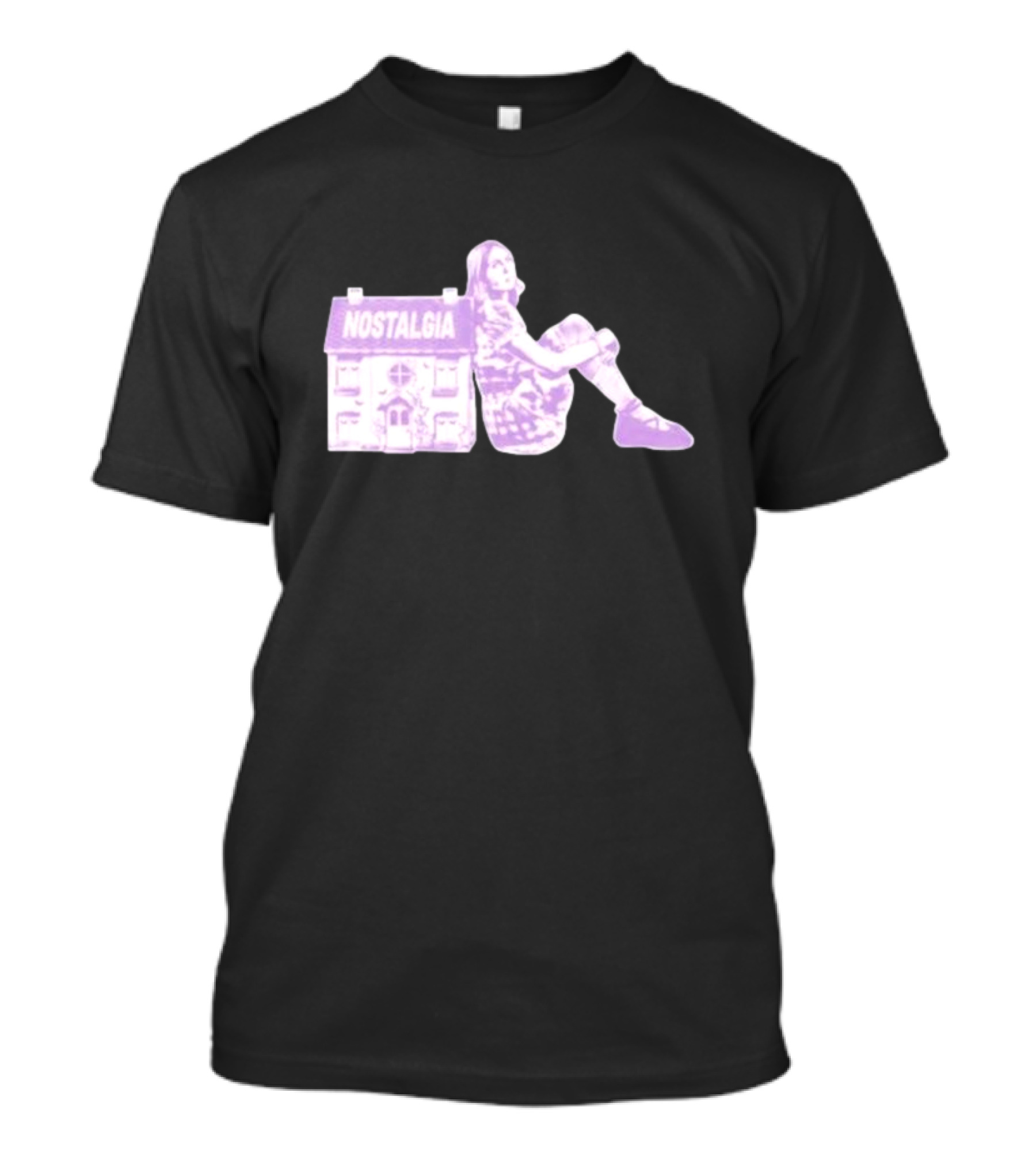 Nostalgia House Girl Silhouette In Purple Tone T-Shirt