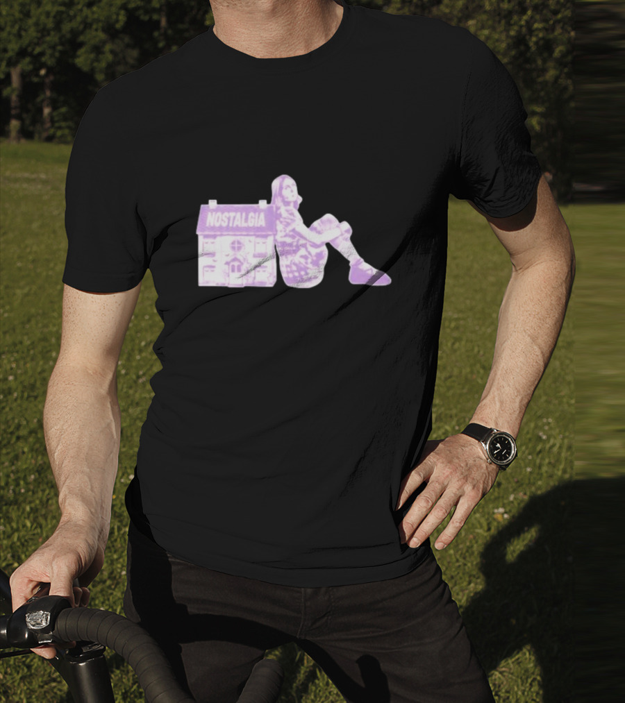 Nostalgia House Girl Silhouette In Purple Tone T-Shirt