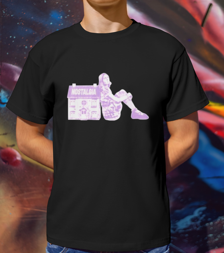Nostalgia House Girl Silhouette In Purple Tone T-Shirt