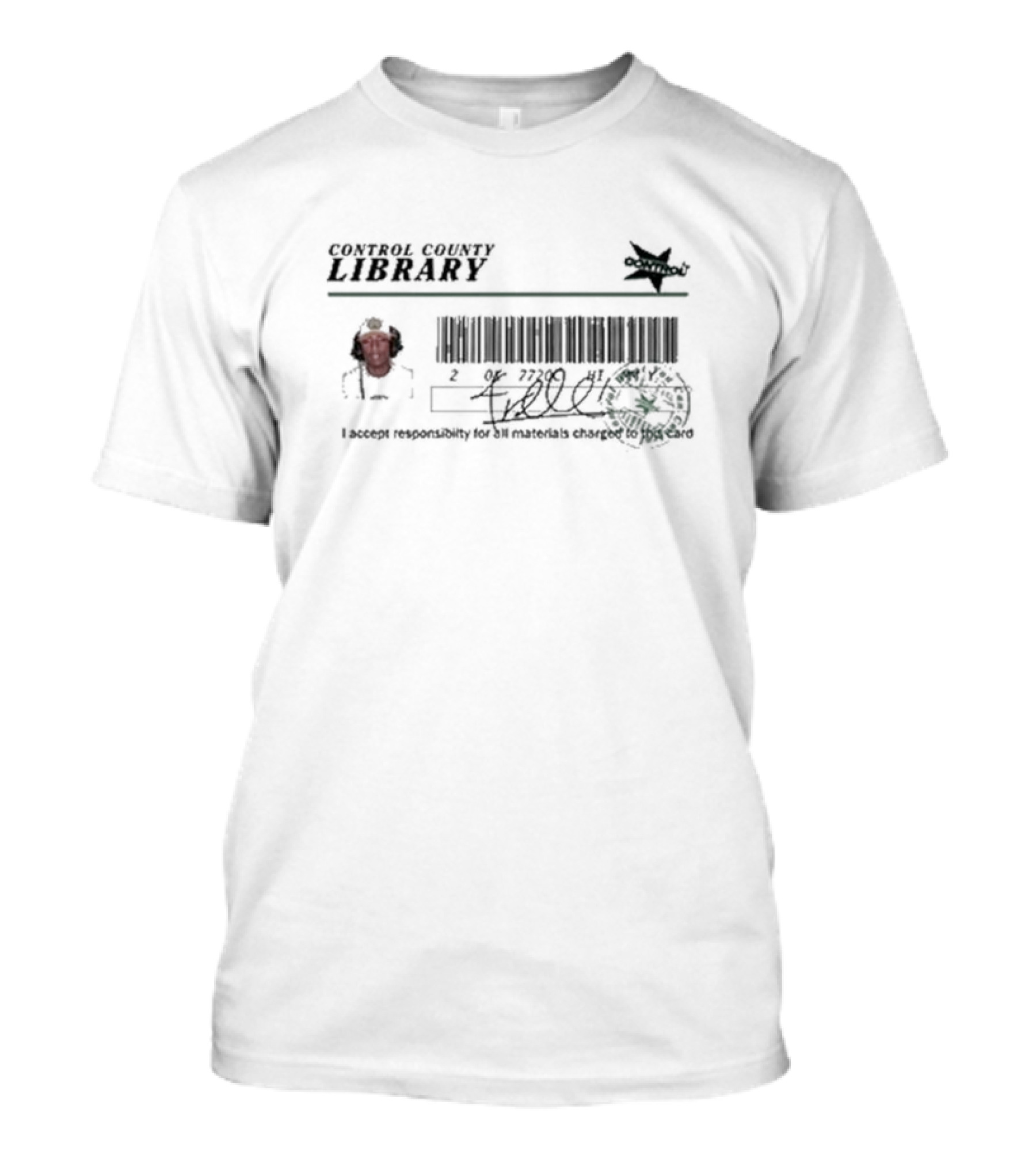 Control County Library Card Responsibility Acknowledgment T-Shirt