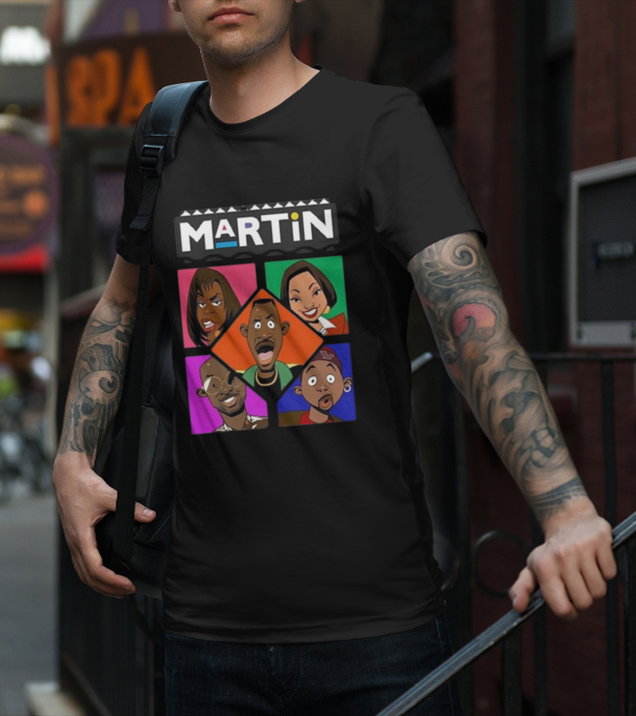 Martin Lawrence Martin TV Show Cartoon Characters T-Shirt