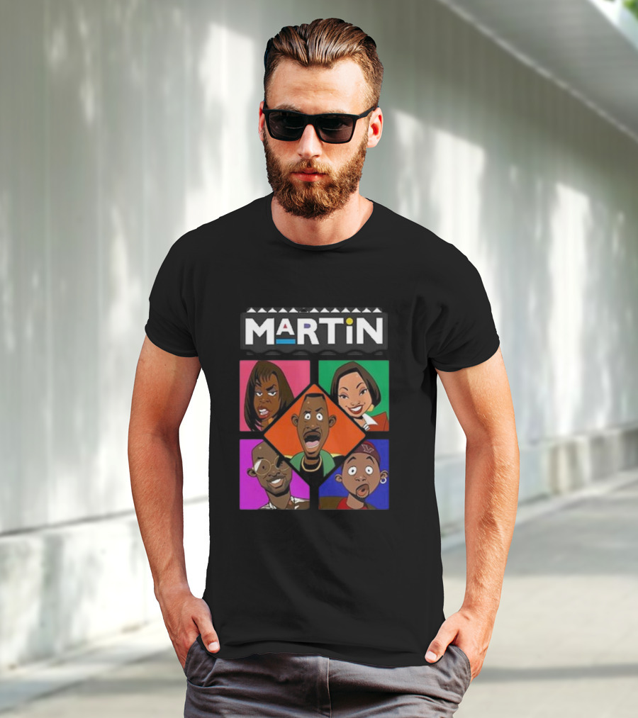 Martin Lawrence Martin TV Show Cartoon Characters T-Shirt