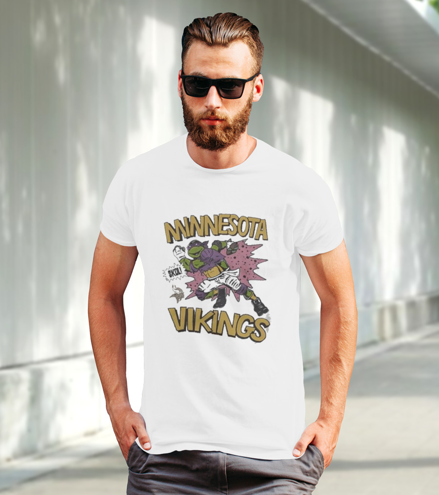 Tmnt Donatello Minnesota Vikings Crossover T-Shirt