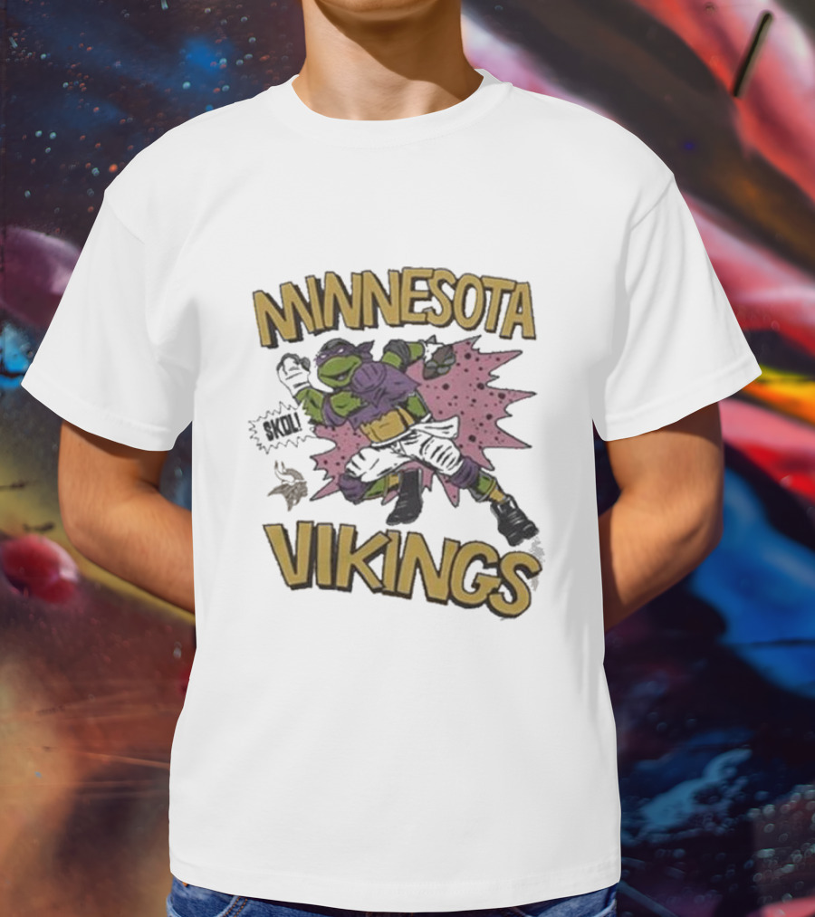 Tmnt Donatello Minnesota Vikings Crossover T-Shirt