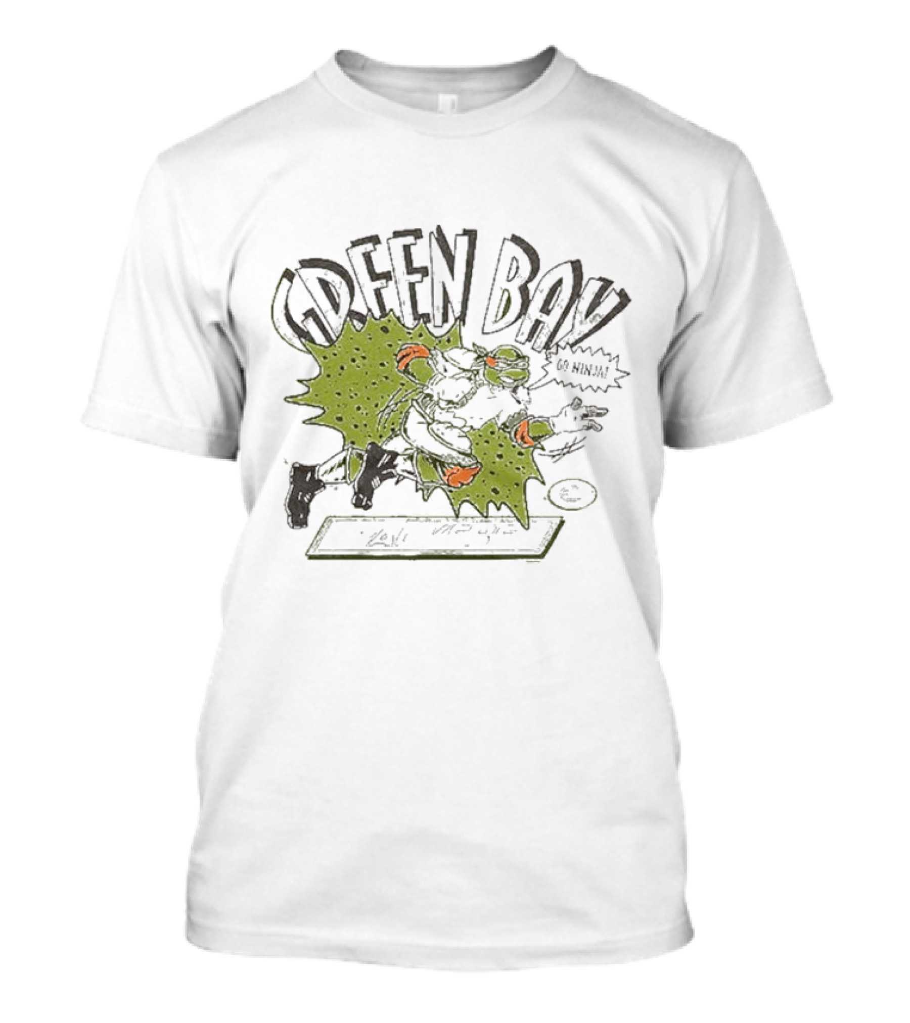 Green Bay Go Ninja Michelangelo T-Shirt