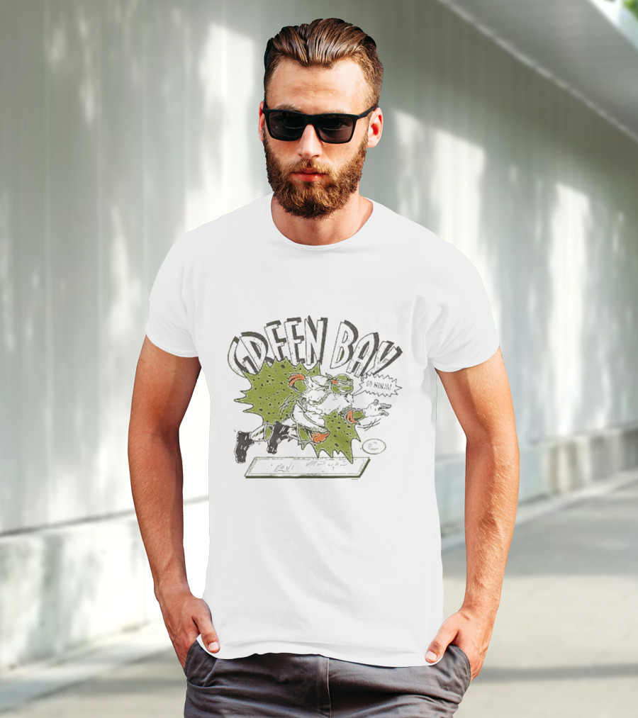 Green Bay Go Ninja Michelangelo T-Shirt