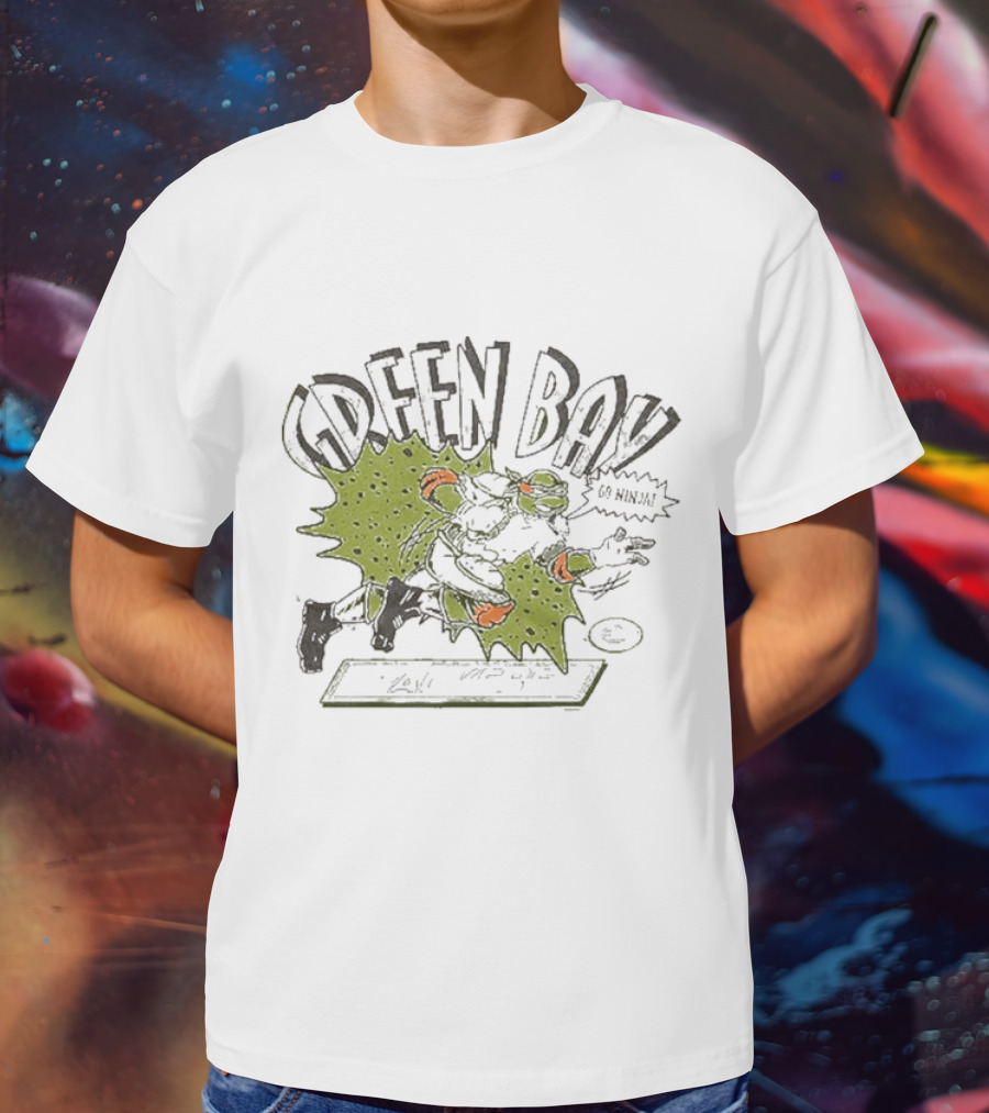 Green Bay Go Ninja Michelangelo T-Shirt