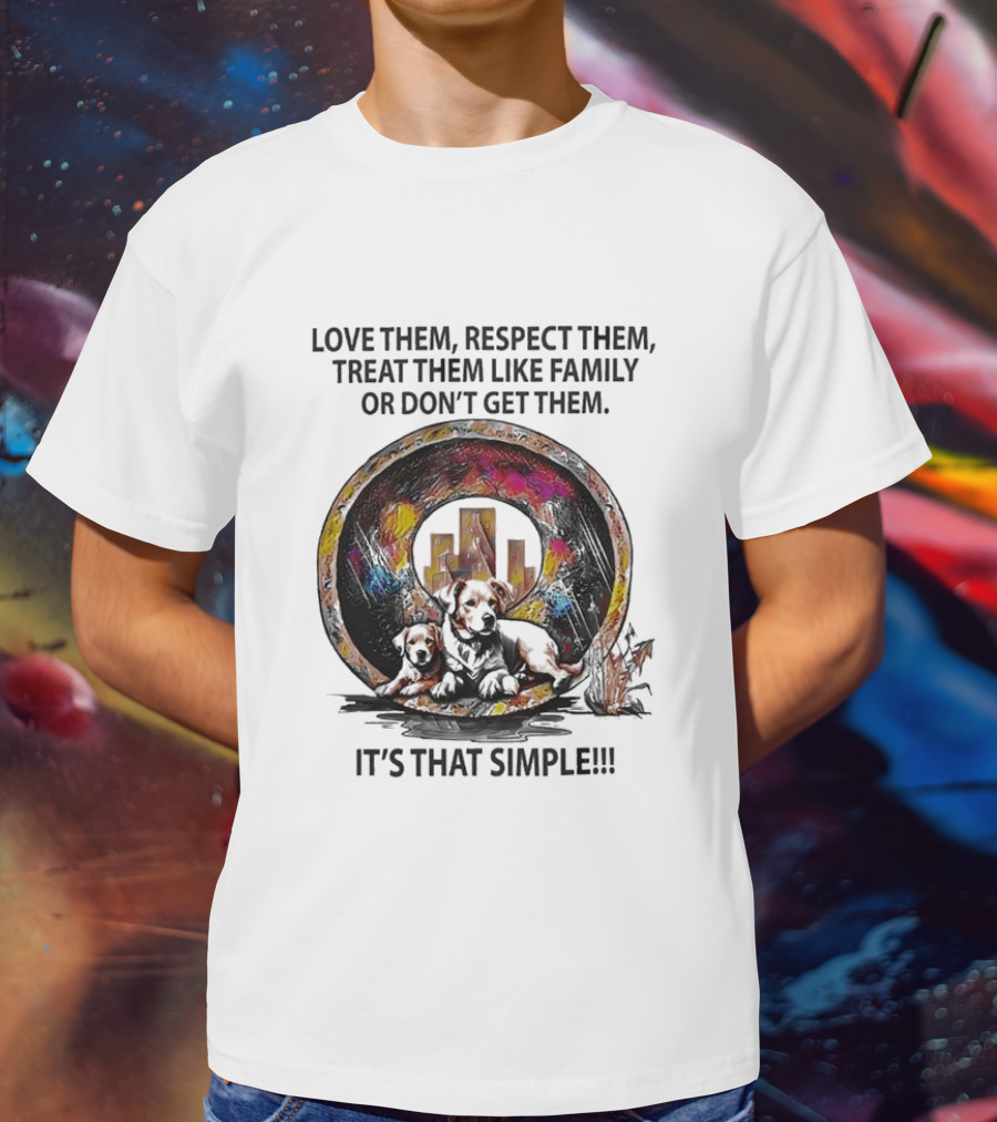 Love Them Respect Them Treat Them Like Family Or Don't Get Them It's That Simple T-Shirt