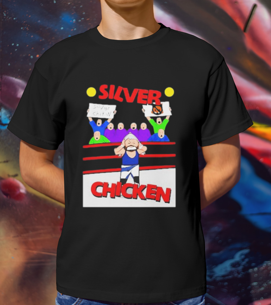 Silver Fox Ringside Champion Silver Chicken Fans T-Shirt