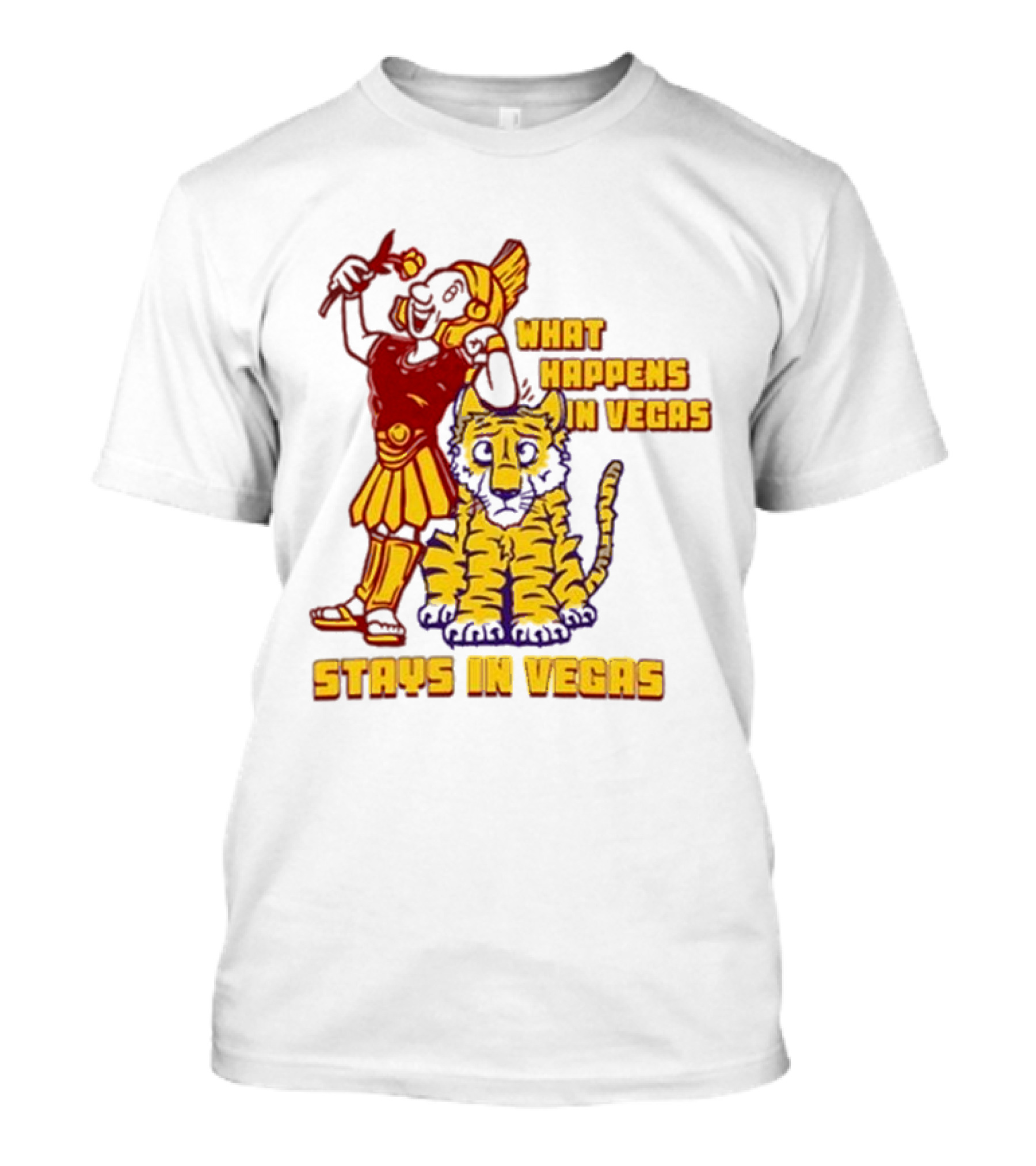 What Happens In Vegas Stays In Vegas Roman Gladiator Tiger T-Shirt