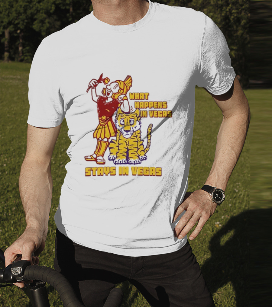 What Happens In Vegas Stays In Vegas Roman Gladiator Tiger T-Shirt
