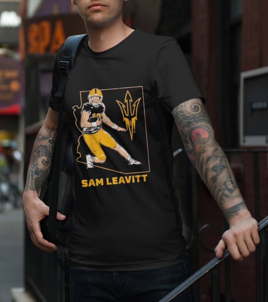 Sam Leavitt ASU Football State T-Shirt