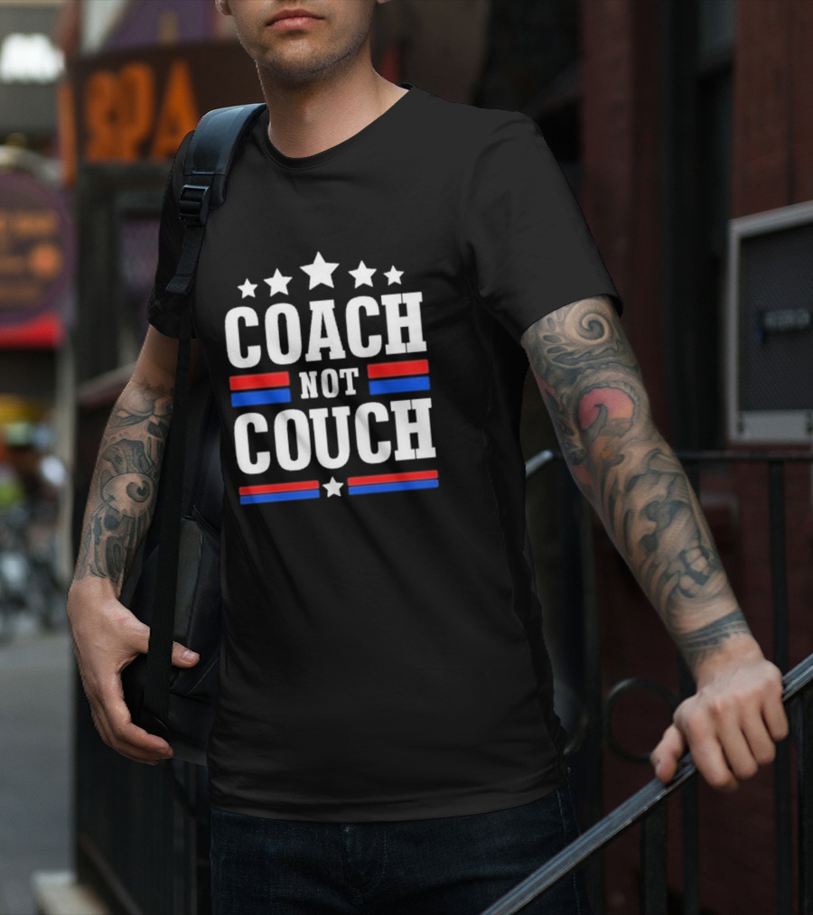 Elissa Neeb Coach Not Couch Stars Stripes Patriotic T-Shirt