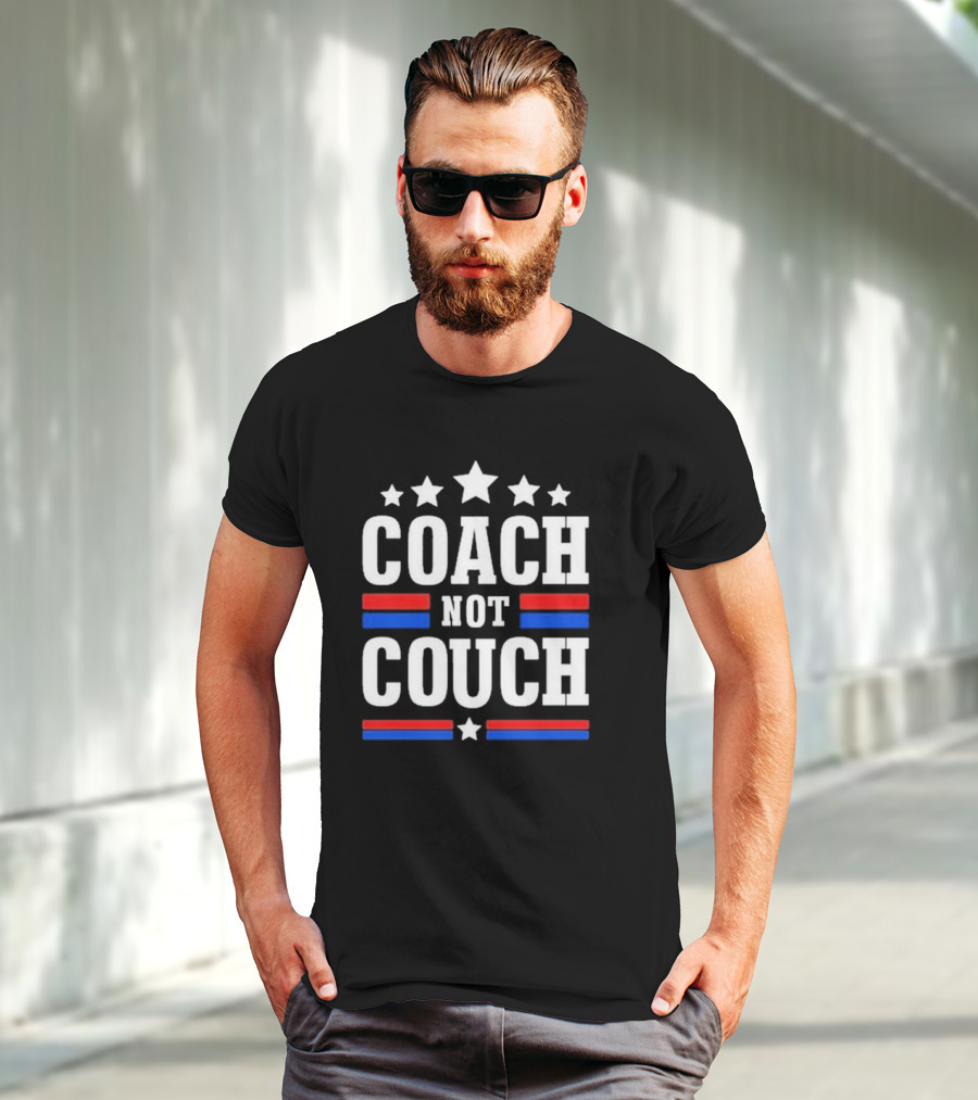 Elissa Neeb Coach Not Couch Stars Stripes Patriotic T-Shirt