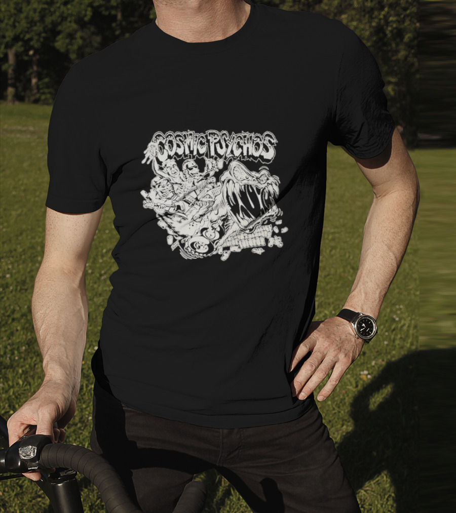 Cosmic Psychos Band Vintage Style Graphic Monsters Music T-Shirt