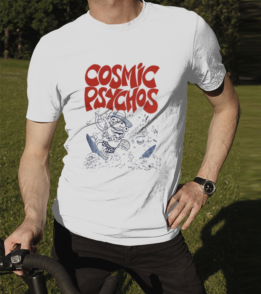 COSMIC PSYCHOS Cartoon Character Black And Red T-Shirt