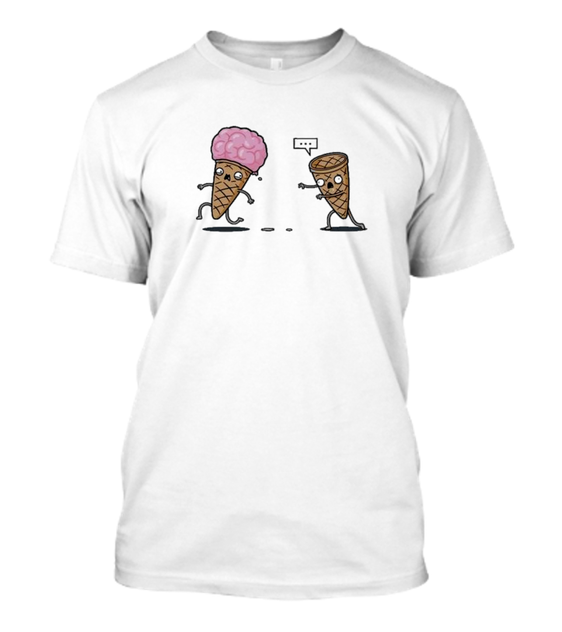 Empty Cone And Brain Ice Cream Confrontation T-Shirt