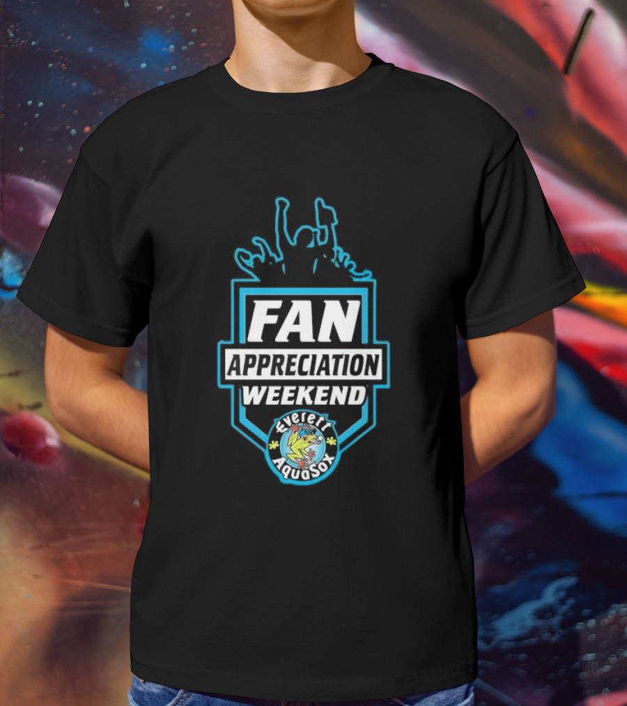 Fan Appreciation Weekend Everett AquaSox Baseball Event Celebration T-Shirt