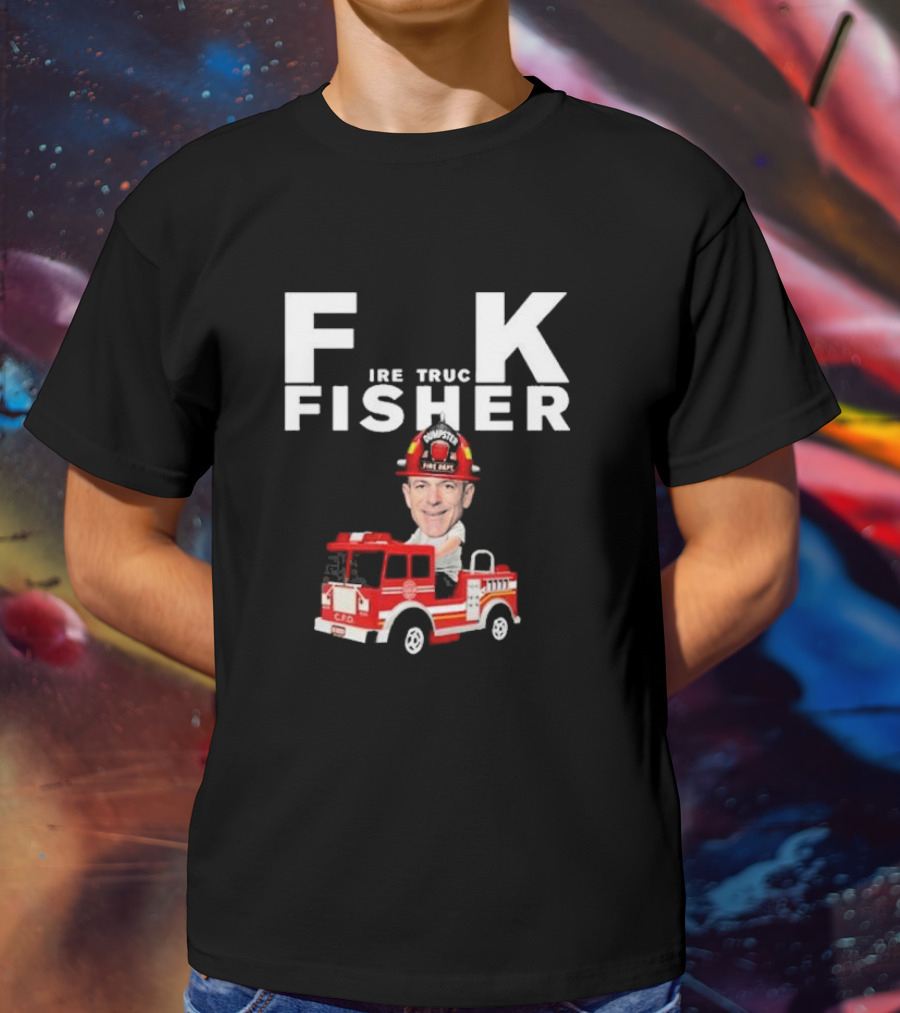 Fisher Fire Truck Dumpster Fire Dept T-Shirt