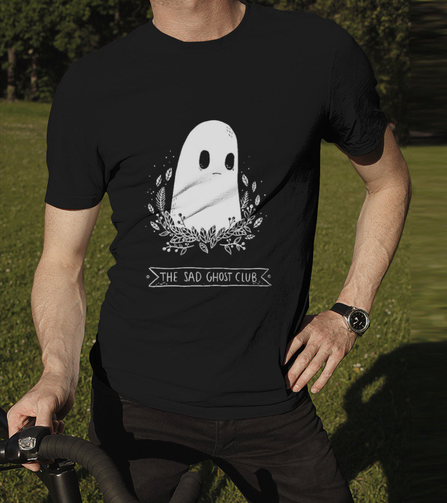 The Sad Ghost Club First Ever Ghost Surrounded By Floral Elements T-Shirt
