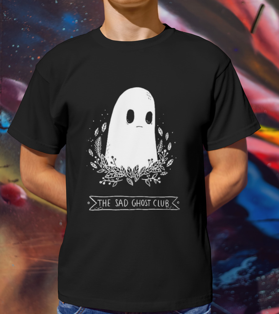 The Sad Ghost Club First Ever Ghost Surrounded By Floral Elements T-Shirt